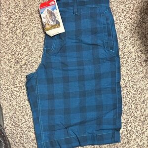 The North Face Men's Navy Plaid Shorts new men’s 34